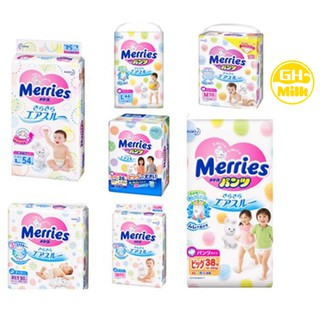 Bỉm merries nội địa dán/quần size s82,m64,m58,l44