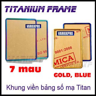 Khung viền Titan 7 màu / Vàng / Xanh / INOX Trắng ốp biển số xe - Bảng số xe máy Titan