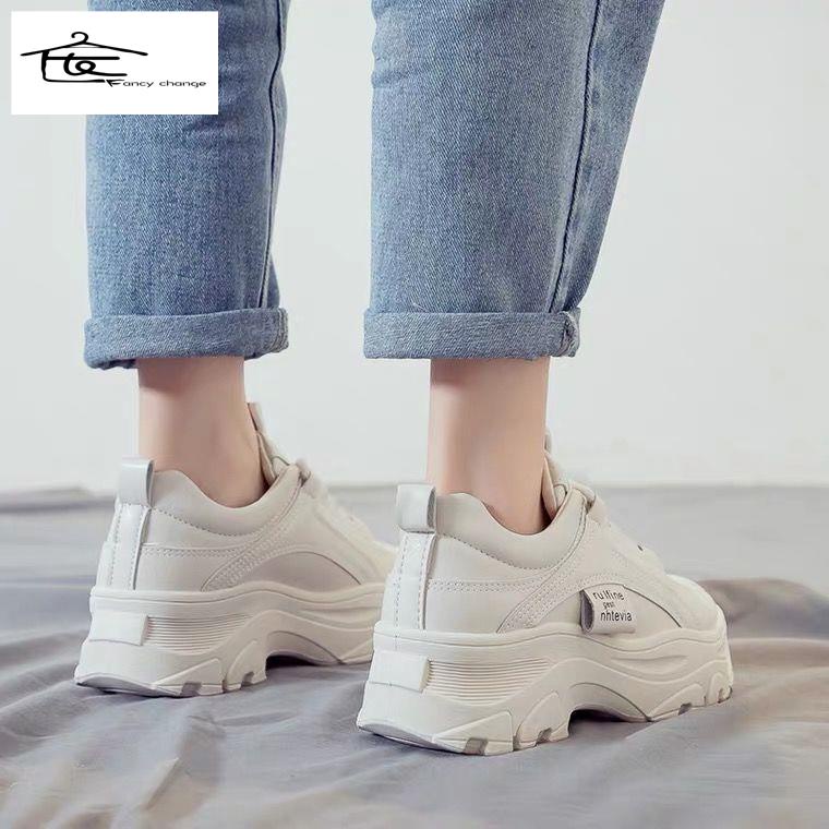 Giày Thể Thao Da Thời Trang Xuân Thu Hàn Quốc Dành Cho Nữ