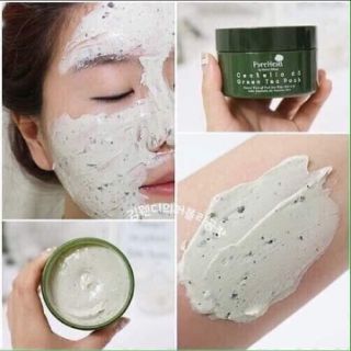 Mặt nạ đất sét rau má + trà xanh ( order )