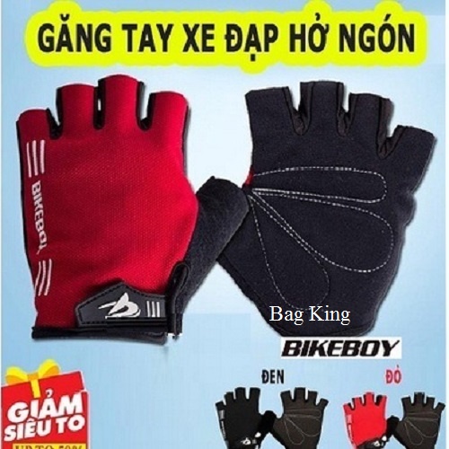 Găng Tay Nam Nữ Ngón Cụt BikeBoy Tập Gym Tập Tạ, Đạp Xe Thể Thao Cao Cấp