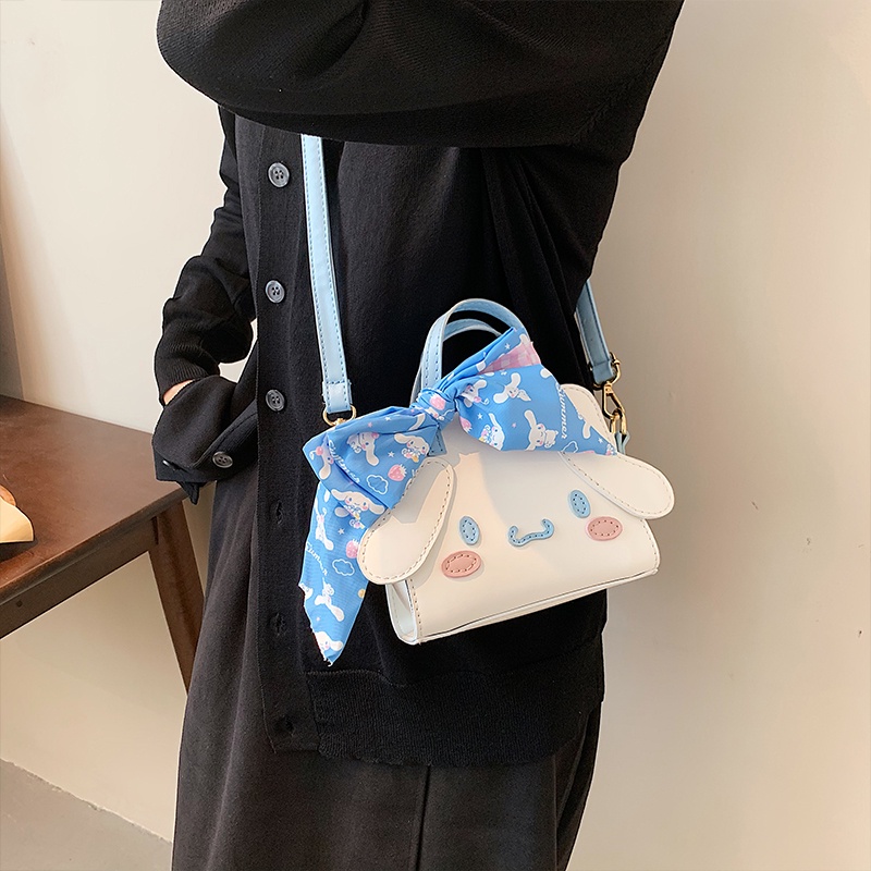 Bộ nguyên liệu tự làm túi xách đeo chéo hình Cinnamoroll, Kuromi, My Melody