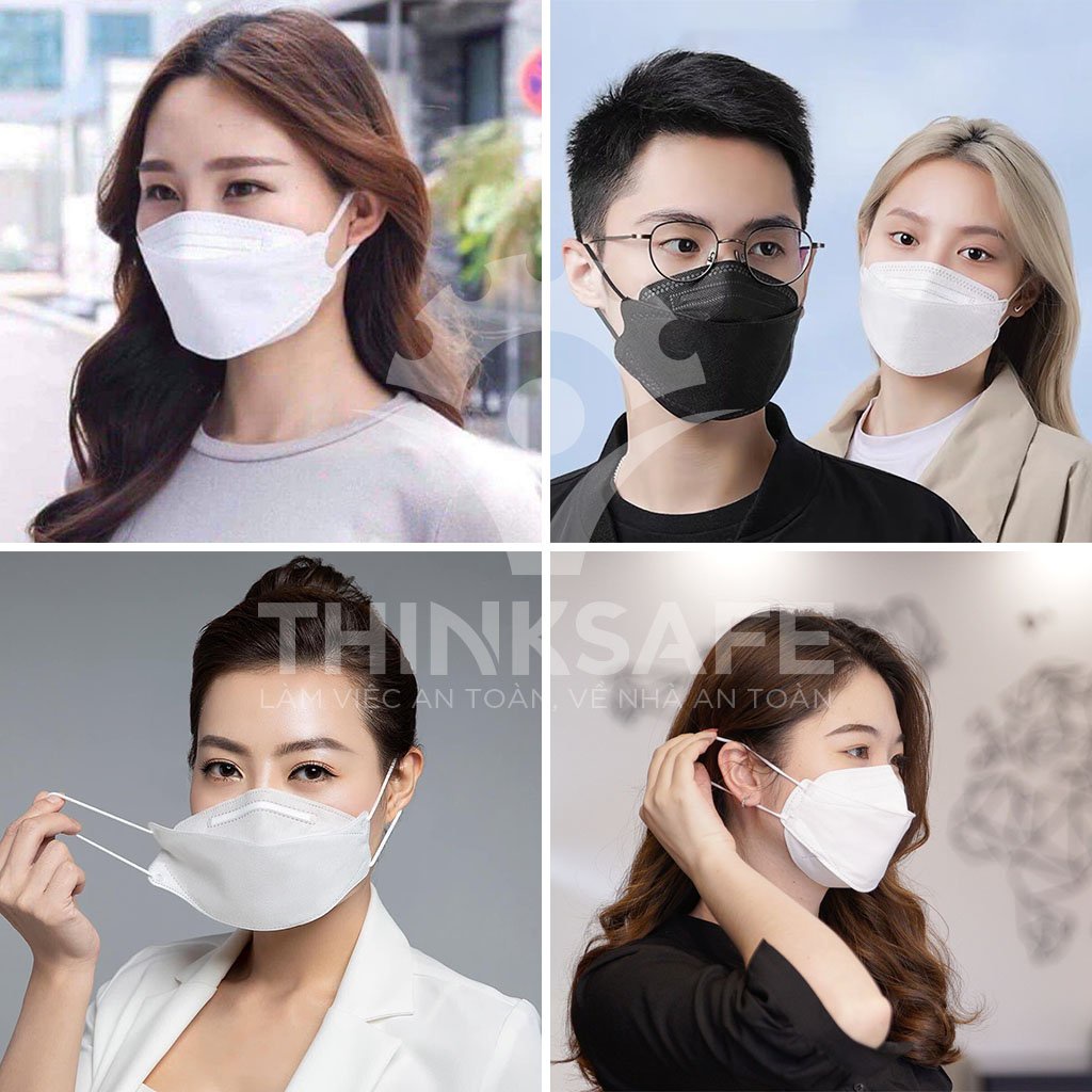 Khẩu trang KF94 Hàn Quốc Thinksafe sử dụng vải không dệt, đẹp, kháng khuẩn chống bụi hiệu quả thiết kế thời trang đẹp