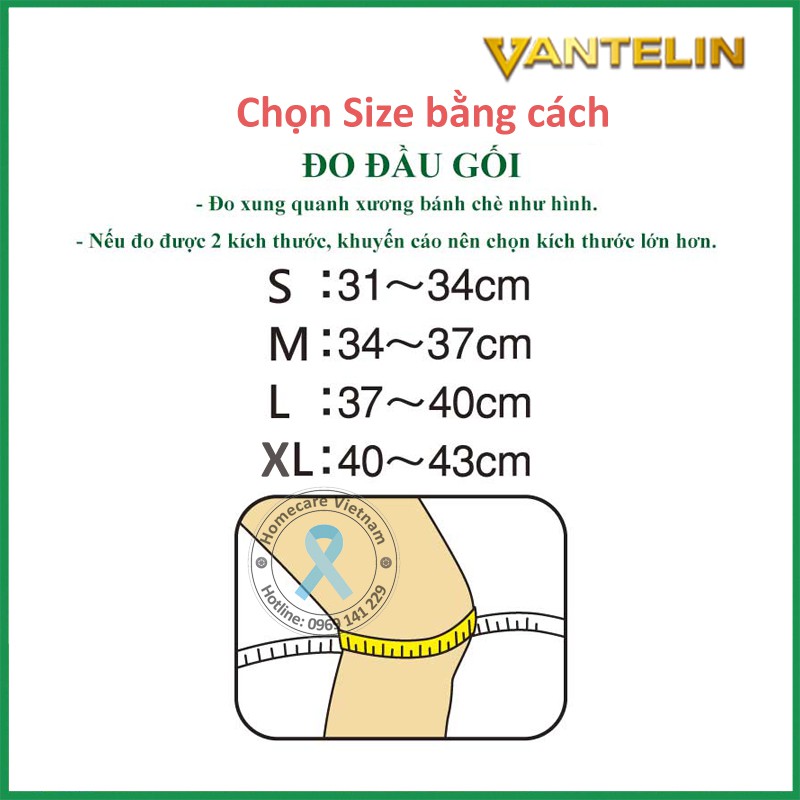 Băng bảo vệ khớp gối VANTELIN, Số 1 Nhật Bản, bảo vệ khớp gối, dây chằng, dùng hàng ngày