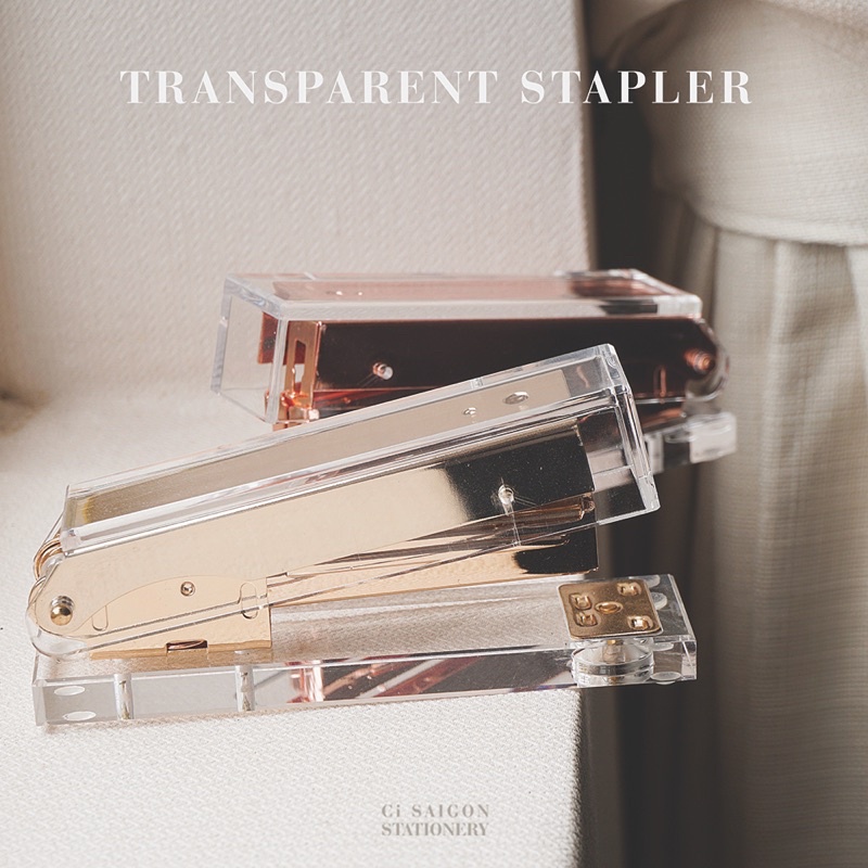 Bấm kim trong suốt- Transparent Stapler