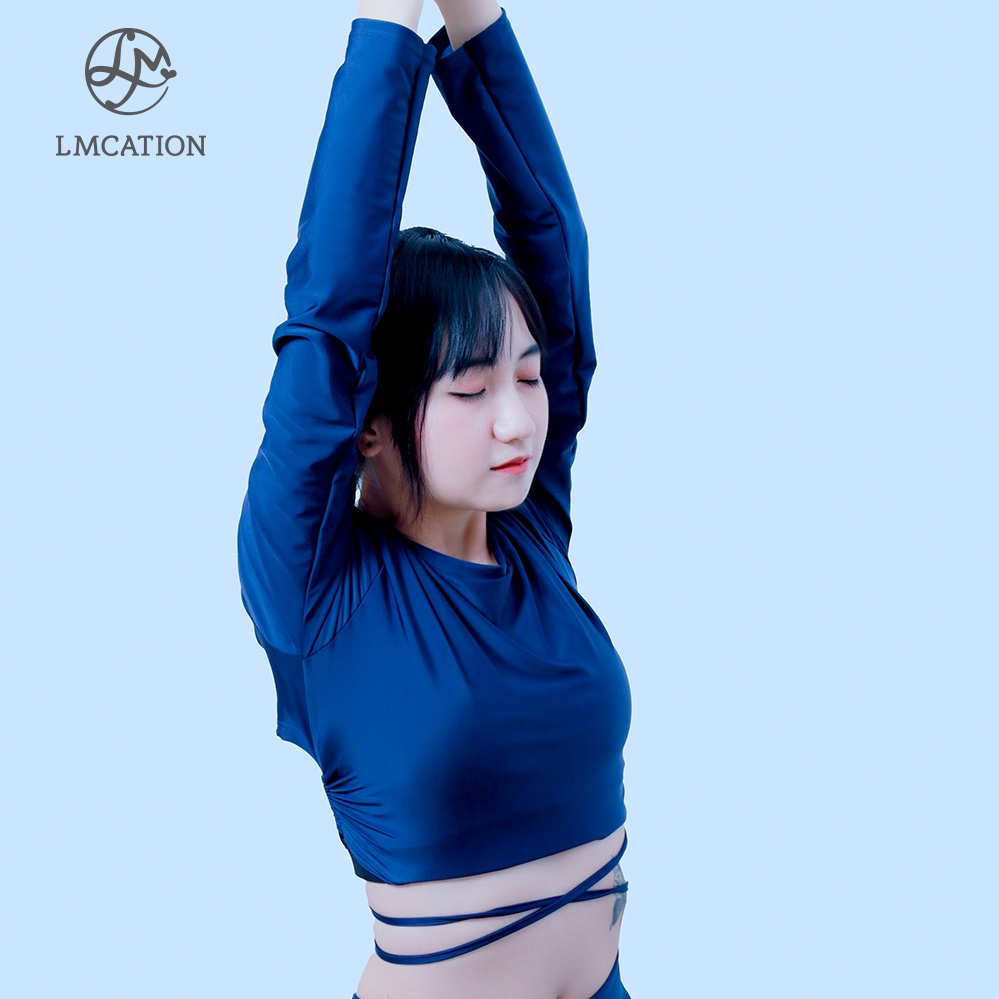 Áo Thể Thao Nữ Đa Năng LMcation Joyce Crop Top - Xanh Đen