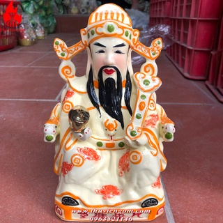 Ông phát thờ ban thần tài, quan phát lộc gốm sứ Bát Tràng