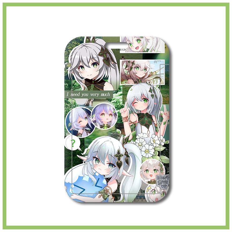 Nahida Card Cover Genshin Impact Grass God New Lesser Lord Kusanali Student Customized Protective Case ID Cover Sumeru Bus Card Anime Lanyard Game Personality Cute Loli Name Tag