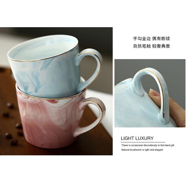 Cốc Sứ Uống Cà Phê Họa Tiết Vân Đá Cẩm Thạch