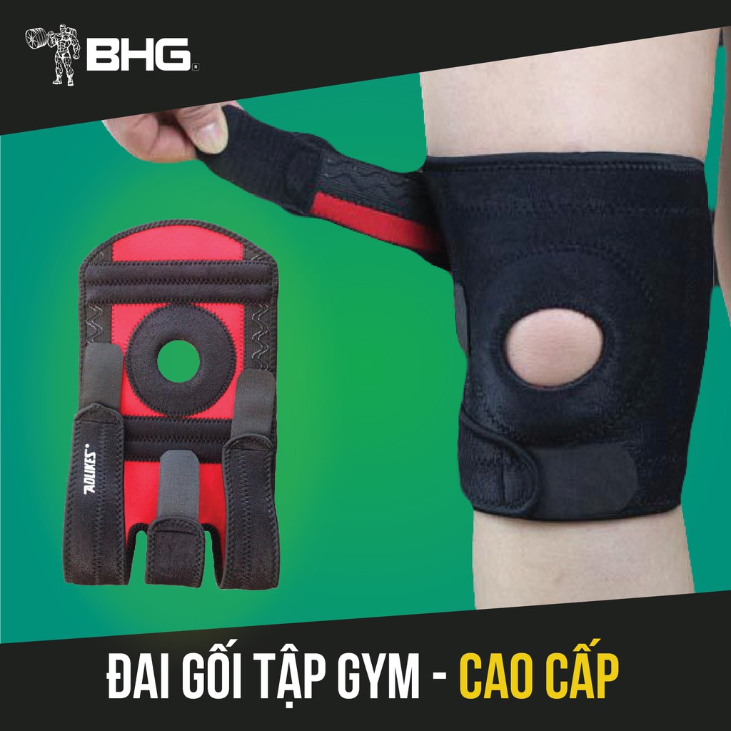 Đai gối Squat cao cấp, Đai gối tập gym có lò xo trợ lực Tạp Hoá Gym