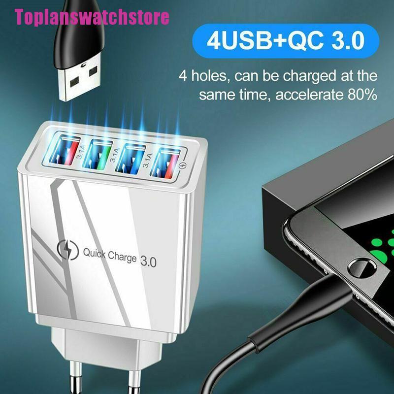 Đầu Sạc Nhanh 4 Cổng Usb 3.0 5v Chất Lượng Cao