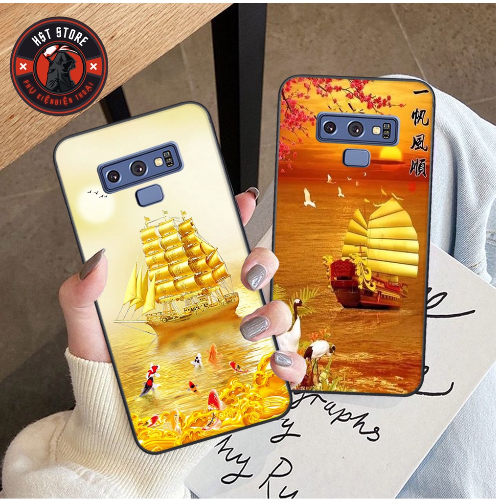 Ốp lưng Samsung Note 8 / Samsung Note 9 - in hình cá chép và thuyền thần tài thuộn buồn xuôi gió mang lại tài lộc