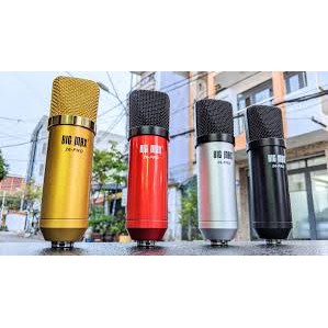 combo micro Big max 26 pro +sound card HF5000 thu âm livestream karaoke chân kẹp míc, màng lọc âm tai nghe kẹp bạch tuột