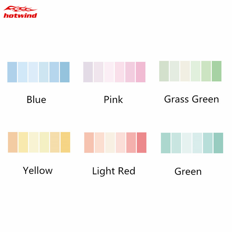 HW 120 Sheets/pad Water Color Notebook Planner Bookmark Sticky Notes Sticker Marker Index Pad Tab Memo Flag Labels