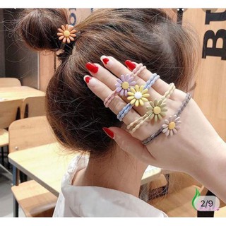Dây buộc tóc hoa cúc họa mi style hàn quốc cực xinh