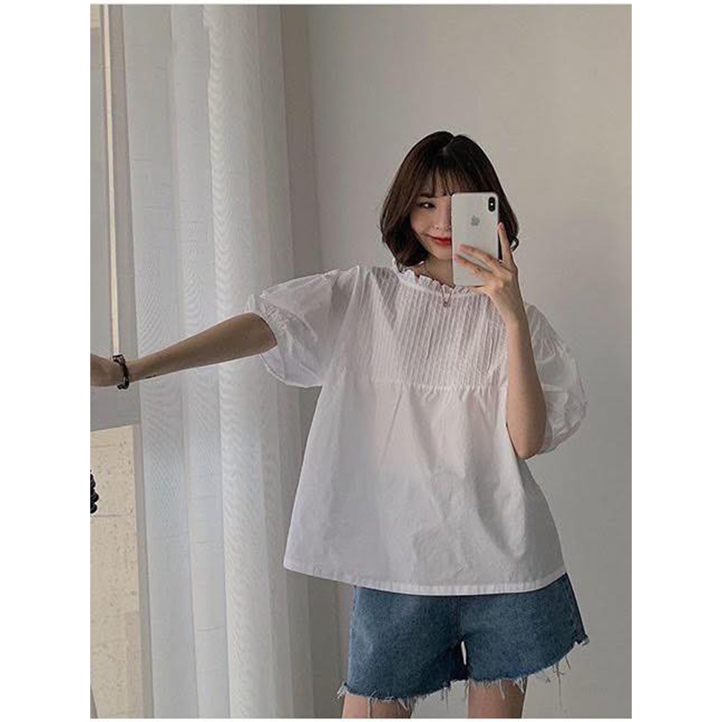 Áo babydoll tay phồng xinh ngất ngây