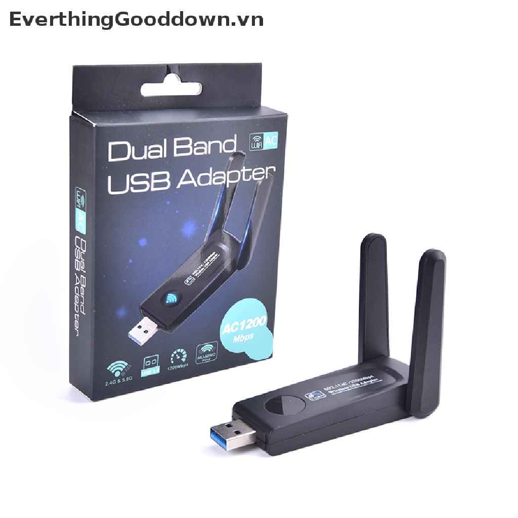Everthinggooddown USB 3.0 1200Mbps Băng Tần Kép 5GHz 2.4Ghz 802.11AC