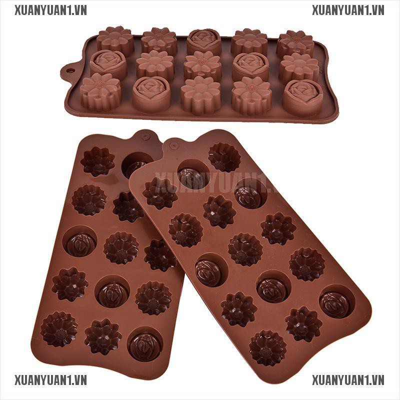 1 Khuôn Làm Bánh / Xà Phòng / Sô Cô La Hình Hoa Hồng Bằng Silicone