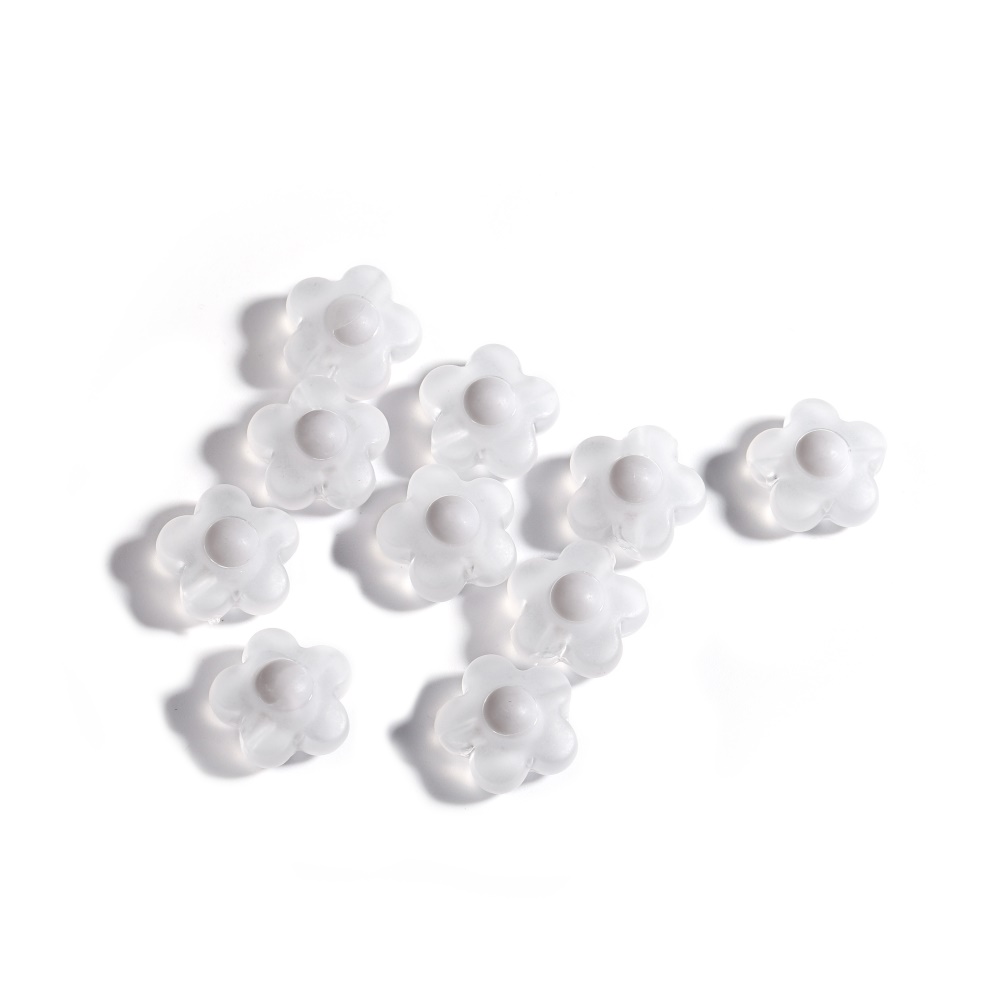 Bộ 20 hạt xỏ cườm làm trang sức họa tiết hoa xinh xắn 17.4x3.2mm