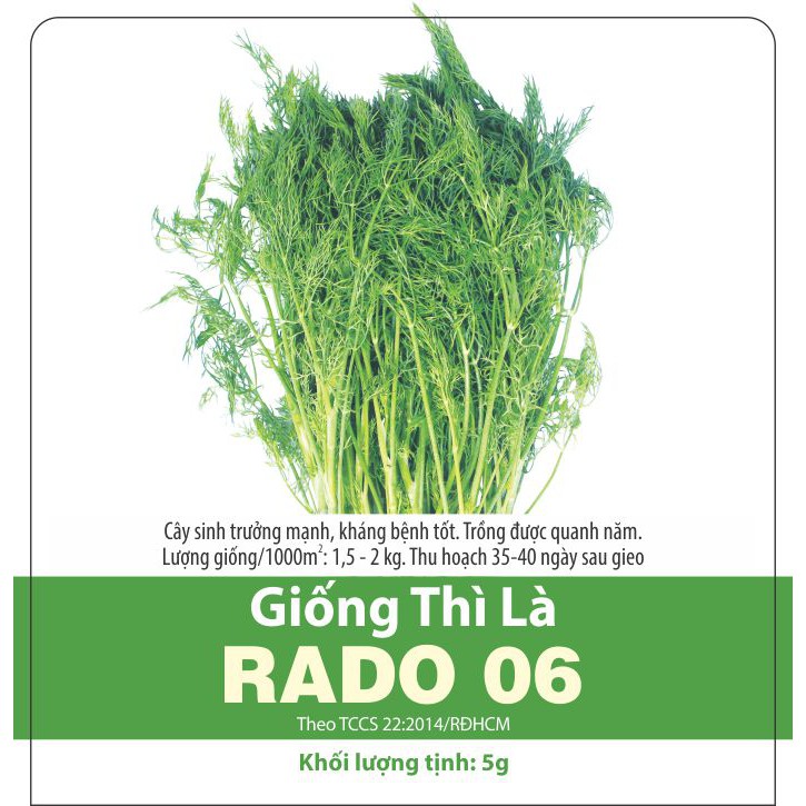 Hạt Giống Thì Là Rạng Đông 5 Gram