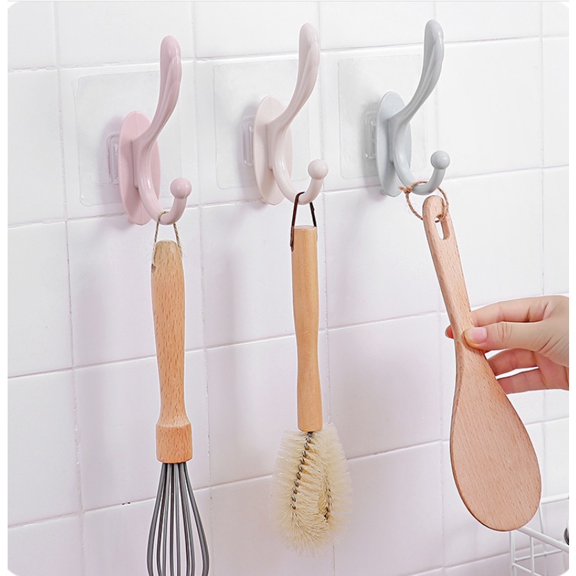 Móc Dán Tường Thần Thánh 2 Móc Treo Siêu Dính Chịu Lực Cực Tốt Không Để Lại Vết Cực Hiện Đại