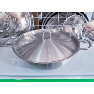 Chảo sâu lòng inox 304 xào nấu lẩu size 28cm Xk