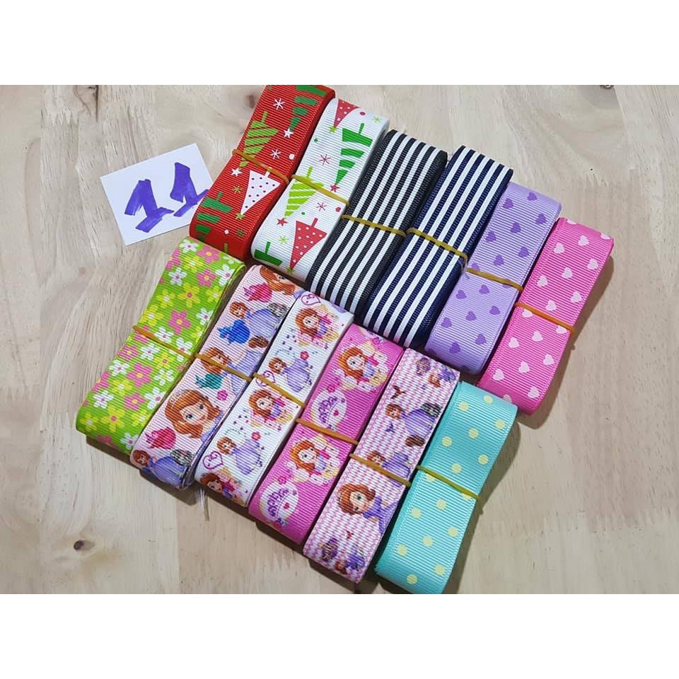 SALE SÉT RUY BĂNG GÂN HOẠT TIẾT NHIỀU MẪU ĐỒNG GIÁ 1 SÉT 120K