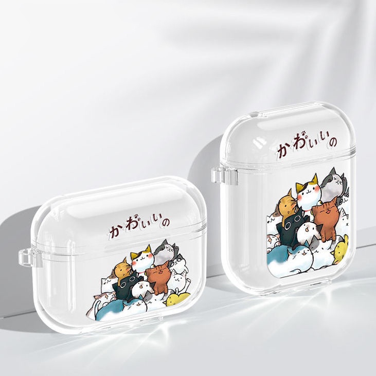 Vỏ Bảo Vệ Hộp Sạc Tai Nghe airpods Pro/ airpods 2/ 3rd Họa Tiết Hoạt Hình Mèo Đáng Yêu