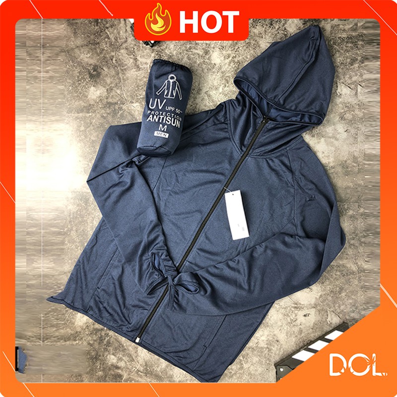 Áo chống nắng nam , chống tia UV chất thun co dãn phủ các hạt chống nắng hiệu quả ( màu xám và xanh navy) | BigBuy360 - bigbuy360.vn