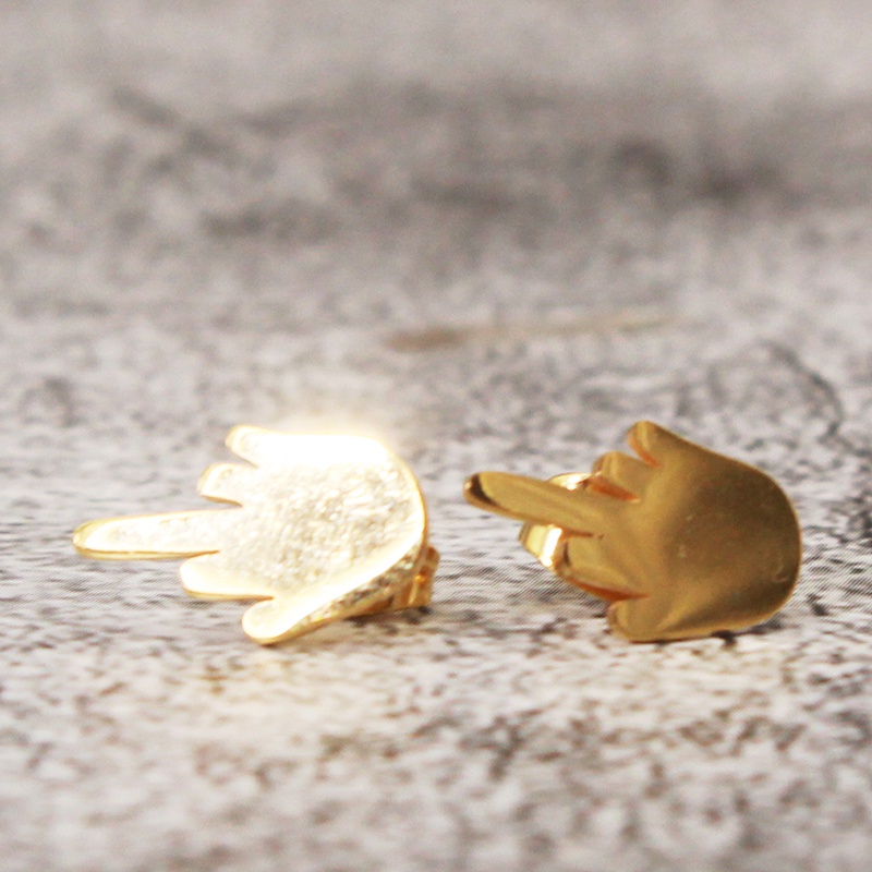 Hoa Tai Hình Ngón Tay Giữa Phong Cách Punk