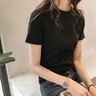 Women Clothes Summer Short Sleeve T-shirt New Korean Style Slim Fit Student Ins Fashion TOP