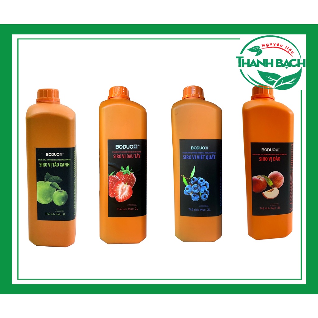 Siro Boduo 2L các vị: dâu, đào, táo, việt quất