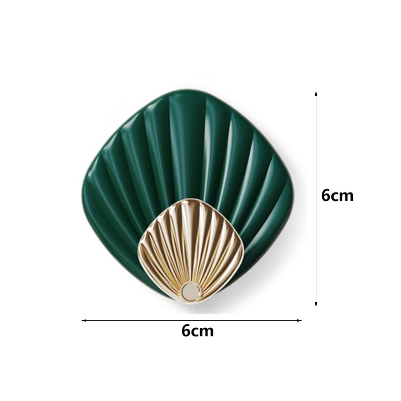 Set 4 Móc Treo Đồ Dán Tường Hình Vỏ Sò Sáng Tạo Không Cần Đục Lỗ Chắc Chắn Cho Nhà Bếp Nhà Tắm