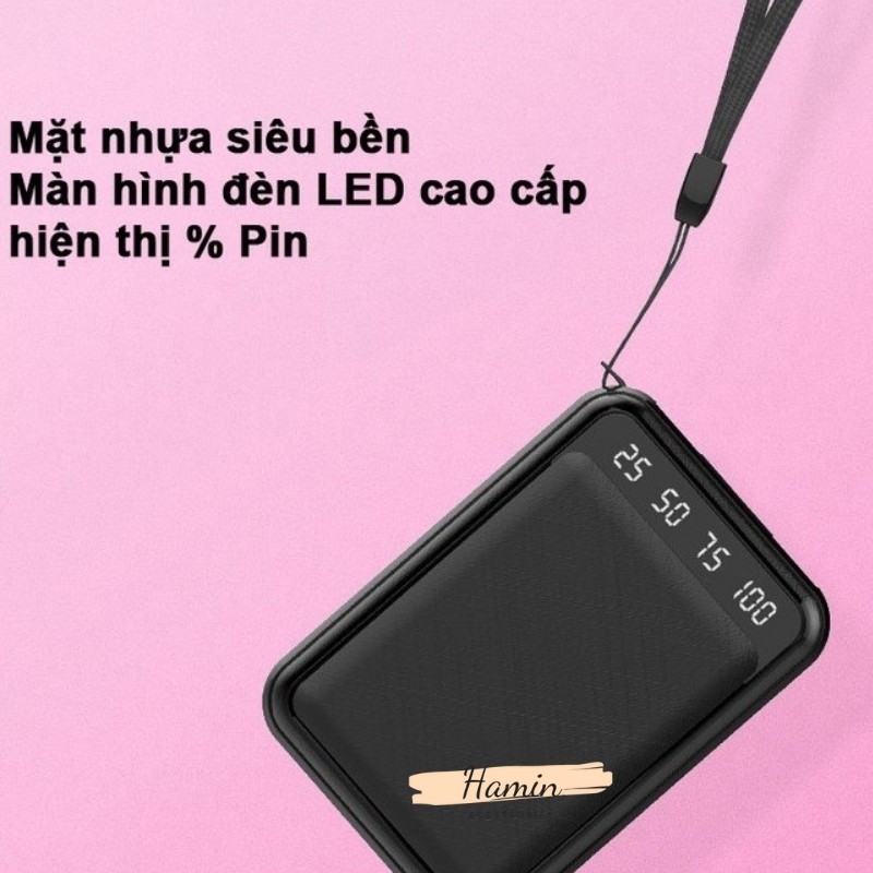 Sạc Dự Phòng Mini Sendem P300 CHÍNH HÃNG hỗ trợ sạc nhanh an toàn -  Dung lượng pin 10.000mAh