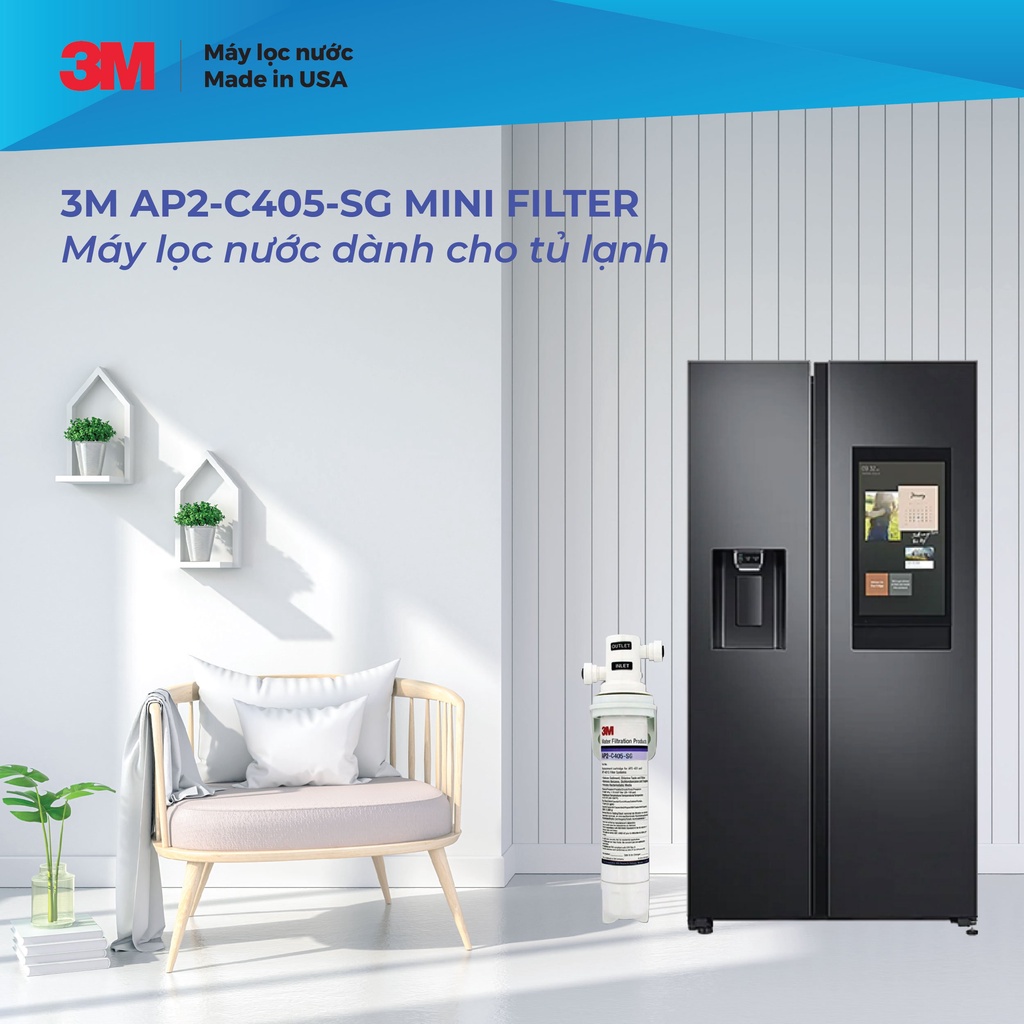 Bộ Lọc Nước 3M AP2-C405-SG MINI FILTER Dành Cho Tủ Lạnh Công suất 4.000Lít