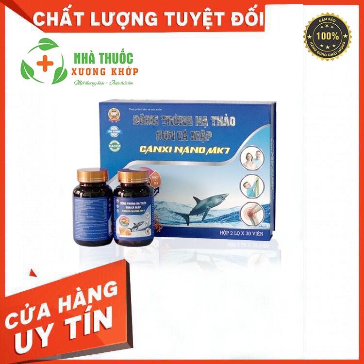 Sụn cá mập CANXI NANO CAO CẤP - Hấp thụ nhanh - Giúp xương khỏe dẻo dai, linh hoạt trở lại