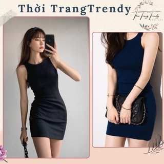 Đầm thun body cổ yếm ôm dáng sexy thời trang nữ sp000264-babytee