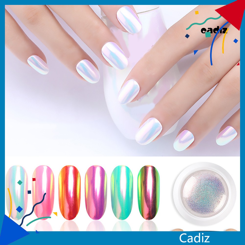 [Hàng mới về] Bột Tráng Gương Đắp Móng Tay 3g Kèm Cọ Mini