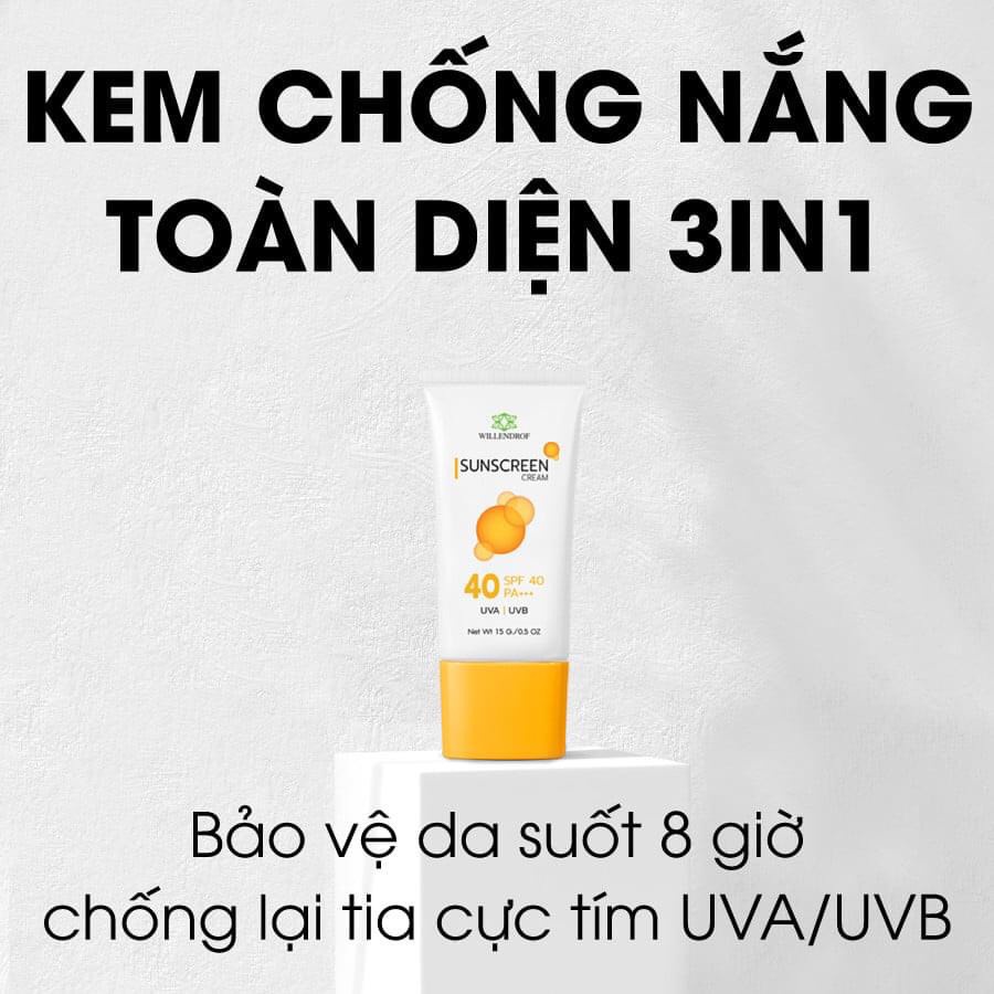 15GR KEM CHỐNG NẮNG TOÀN DIỆN 3IN1 NAM, NỮ-SUNBLOCK SUNCREEN CREAM