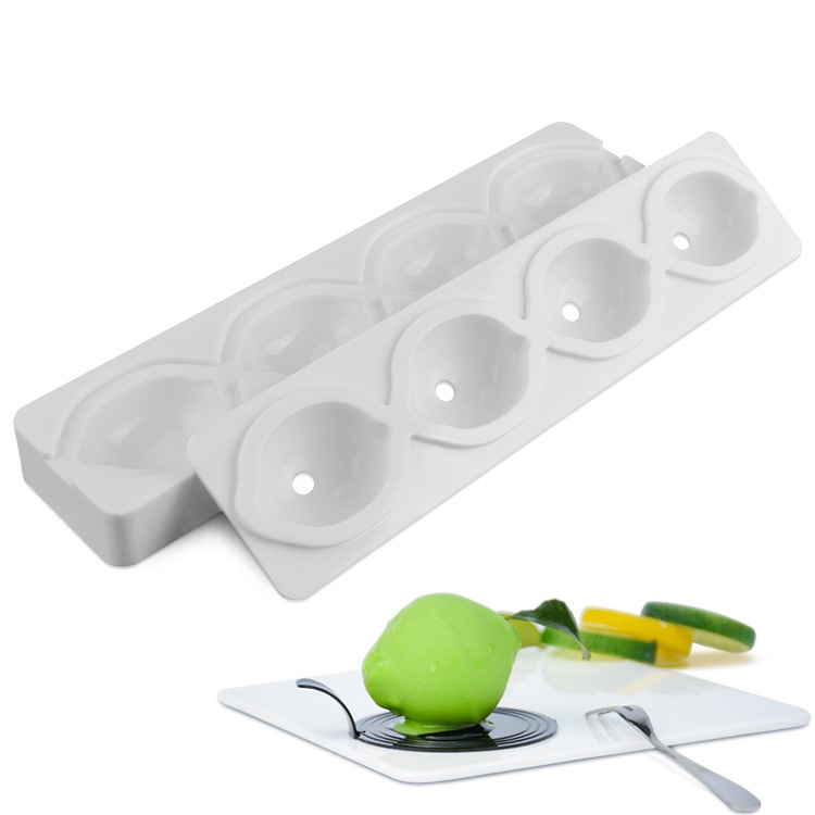 Khuôn silicone 6 Ngăn Làm Bánh Tạo Hình Quả Chanh Độc Đáo
