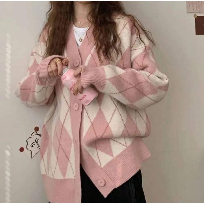 Áo Khoác Cardigan Kẻ Sọc Dài Tay Phong Cách Hàn Quốc Dễ Thương 2 Màu Lựa Chọn | BigBuy360 - bigbuy360.vn