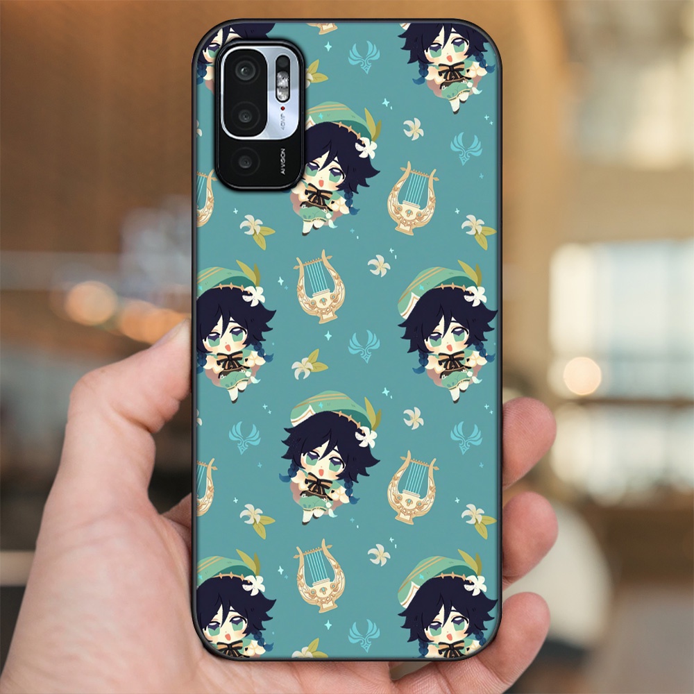 Ốp lưng Xiaomi Redmi Note 10 5G viền đen in hình Venti Genshin Impact