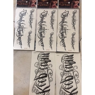 Combo 5 tấm hình xăm dán cao cấp chữ kí xinh 10x20cm- mua từ 2 combo tặng tấm đồng size