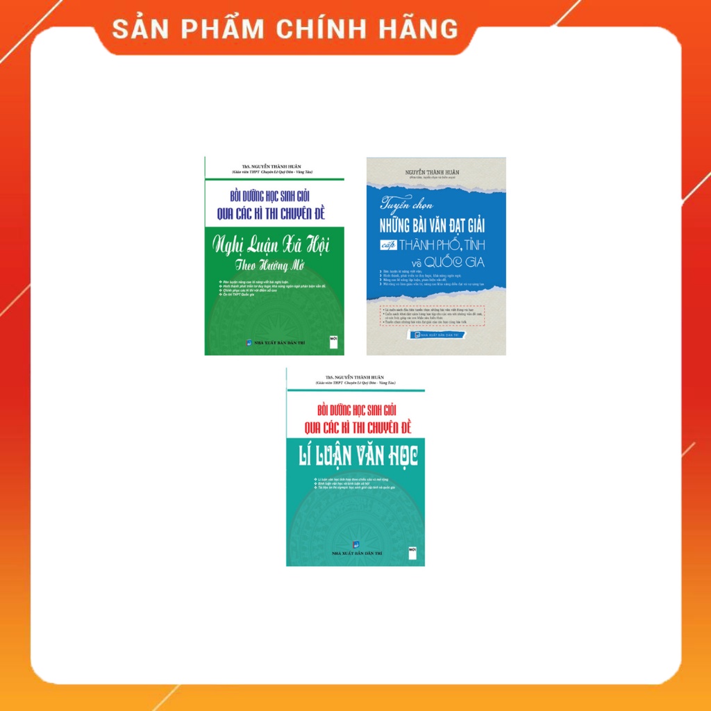 Combo - Sách lí luận văn học , nghị luận xã hội , tuyển chọn những bài văn đoạt giải