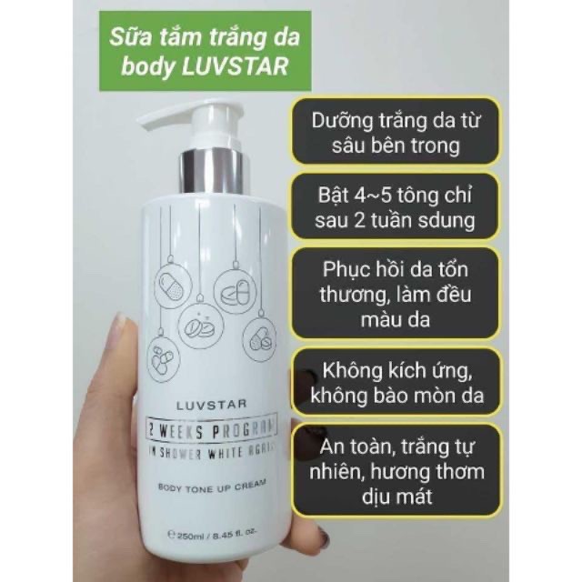 Sữa tắm truyền trắng da Luvstar Hàn Quốc 250ml