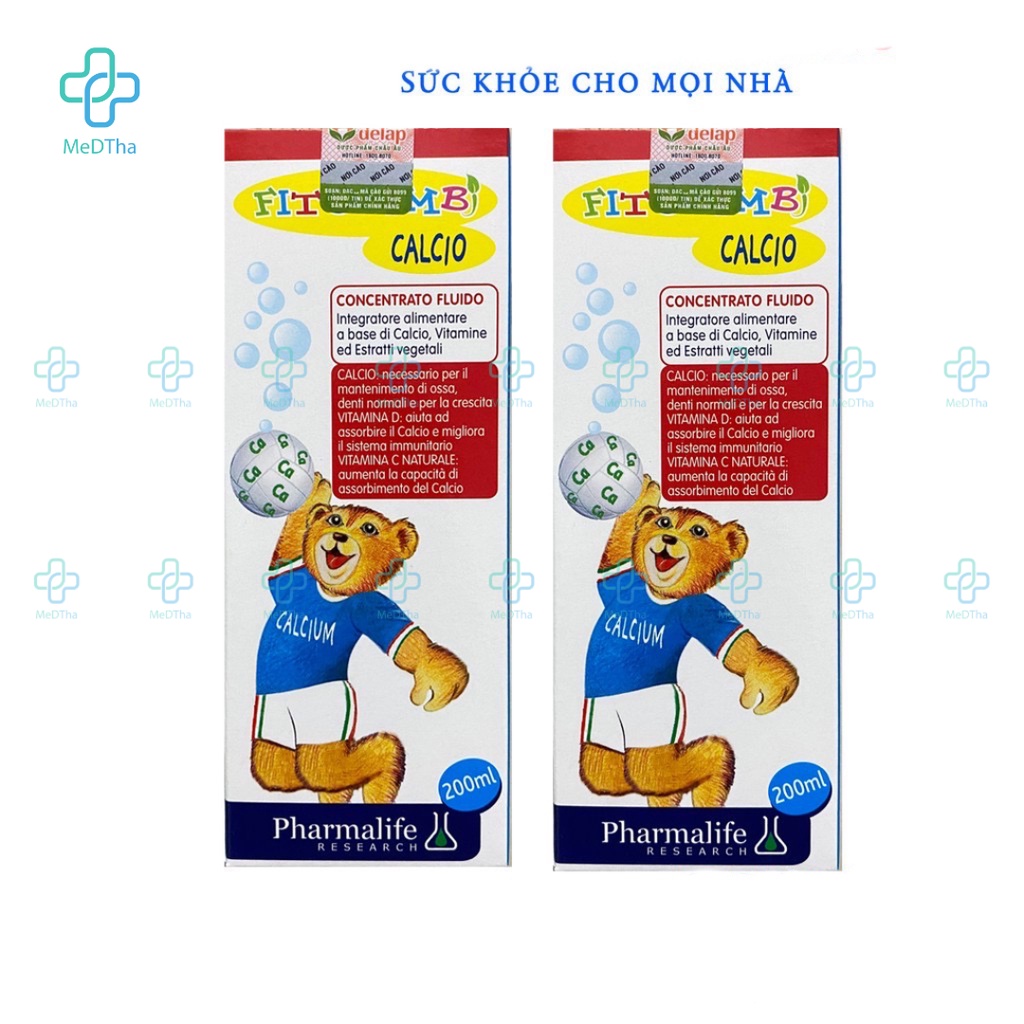 Fitobimbi Calcio - Bổ Sung Canxi, Vitamin A, D3, Tăng Chiều Cao Cho Bé, Còi Xương, Chậm Lớn (Lọ 200ml) [Chính Hãng]