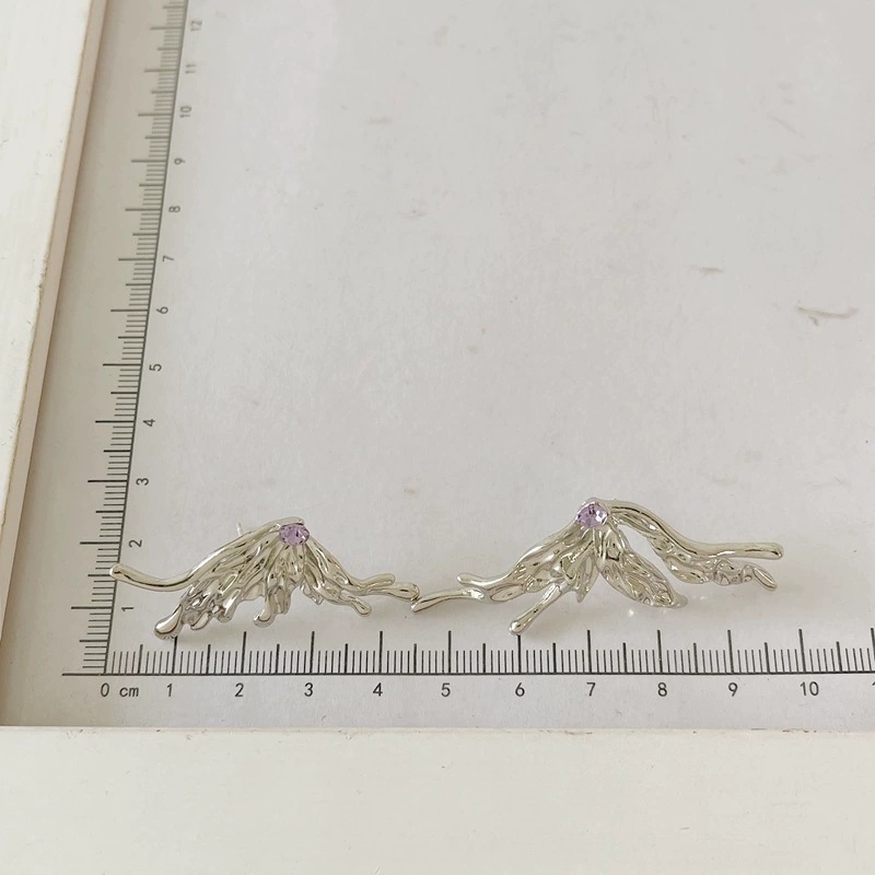 Bông Tai Hình Bướm Đính Đá Phong Cách Cổ Điển Sang Trọng