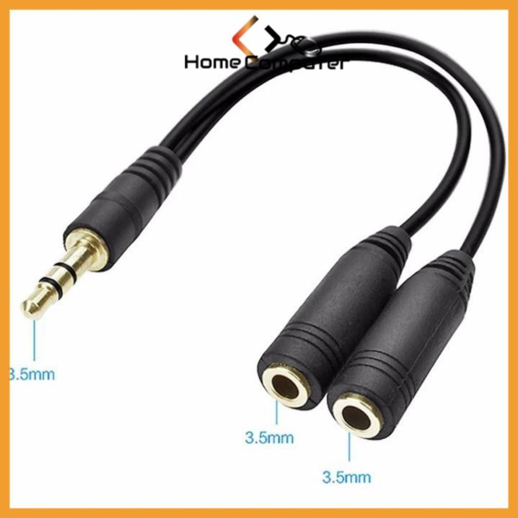 Cáp Chia Loa, Jack Chia Loa, Jack Chia Đầu 3.5mm 1 ra 2 (mic + audio) , Hàng Chất Lượng, Bọc Chống Đứt. Home.mall