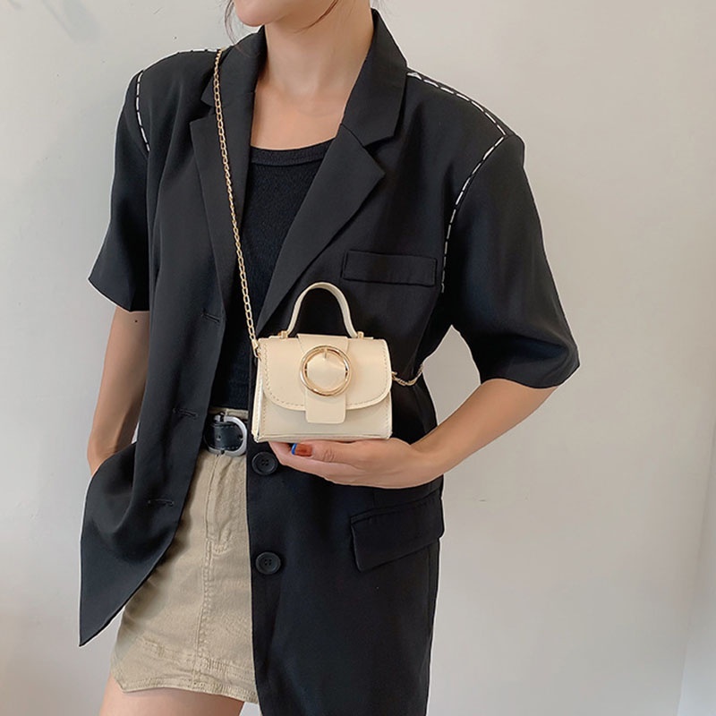 Túi kẹp nách IELGY hình vuông cỡ nhỏ phong cách retro ngọt ngào cho nữ