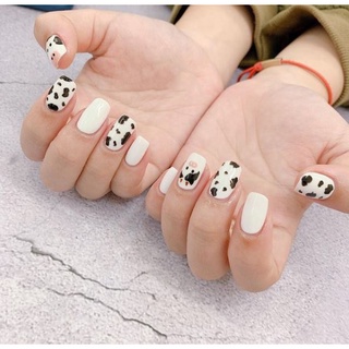 Nailbox chú bò sữa xinh xinh 🐼🐼🐼 móng úp - H19